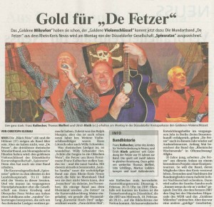 FETZER / Artikel in der NGZ vom 16.01.2010 